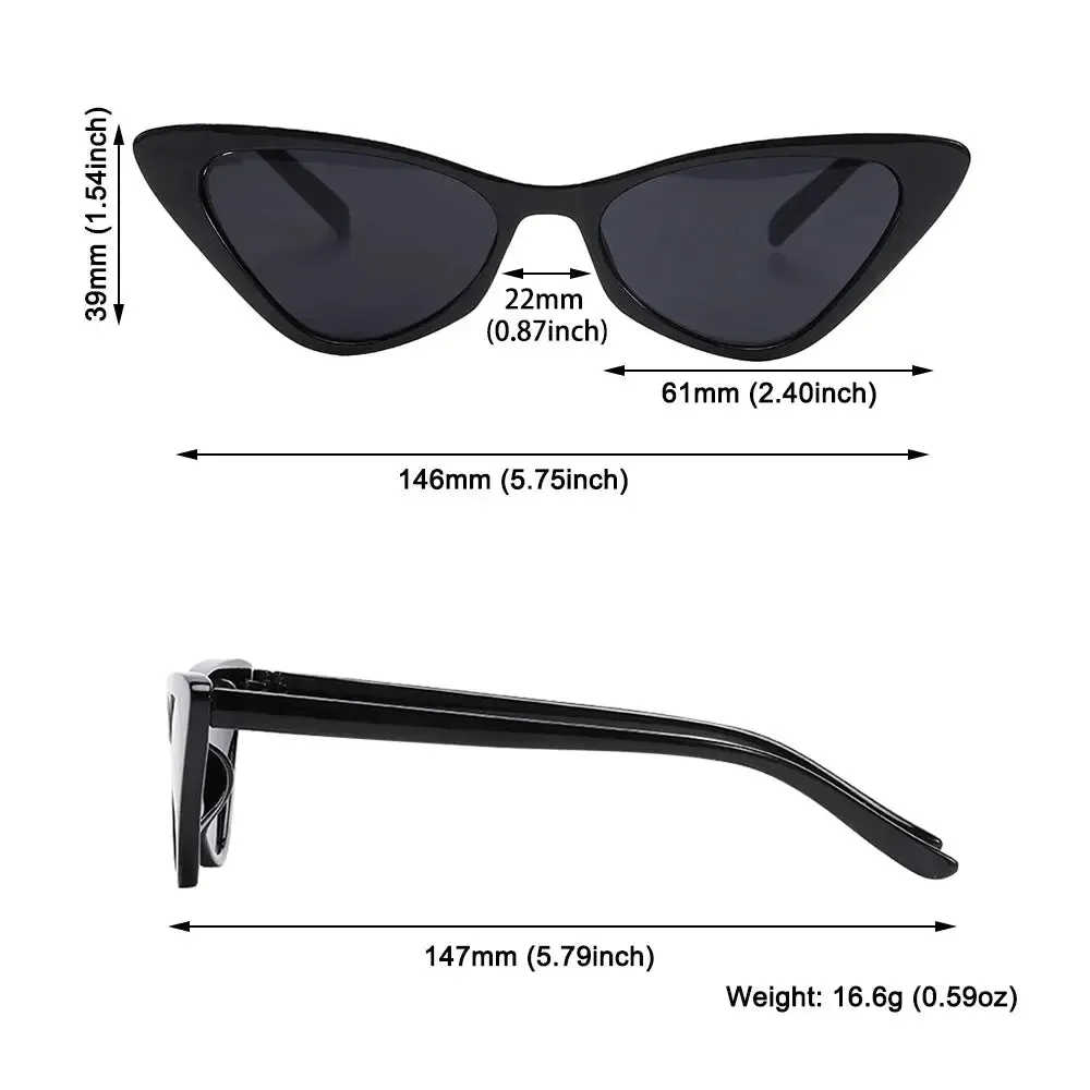 Hot Sale UV400 Sunglasses for Women Cat Eye Retro Sunglasses Trendy Vintage Small Frame Eyewear Fashion Streetwear Accessories