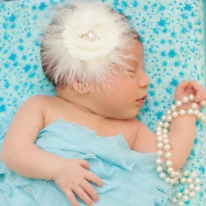 Ivory feather headband