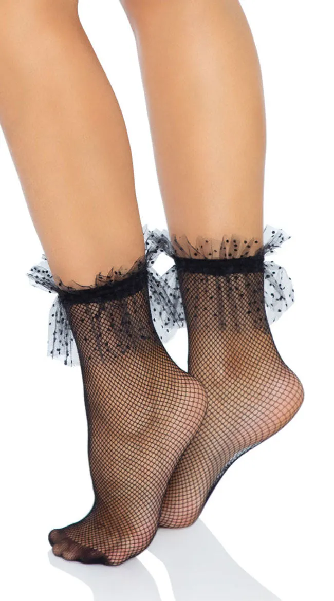 Lea Net Dotted Tulle Anklets