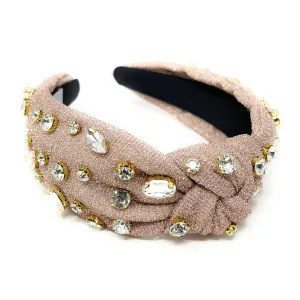 Mila Shimmer Jeweled Knot Headband