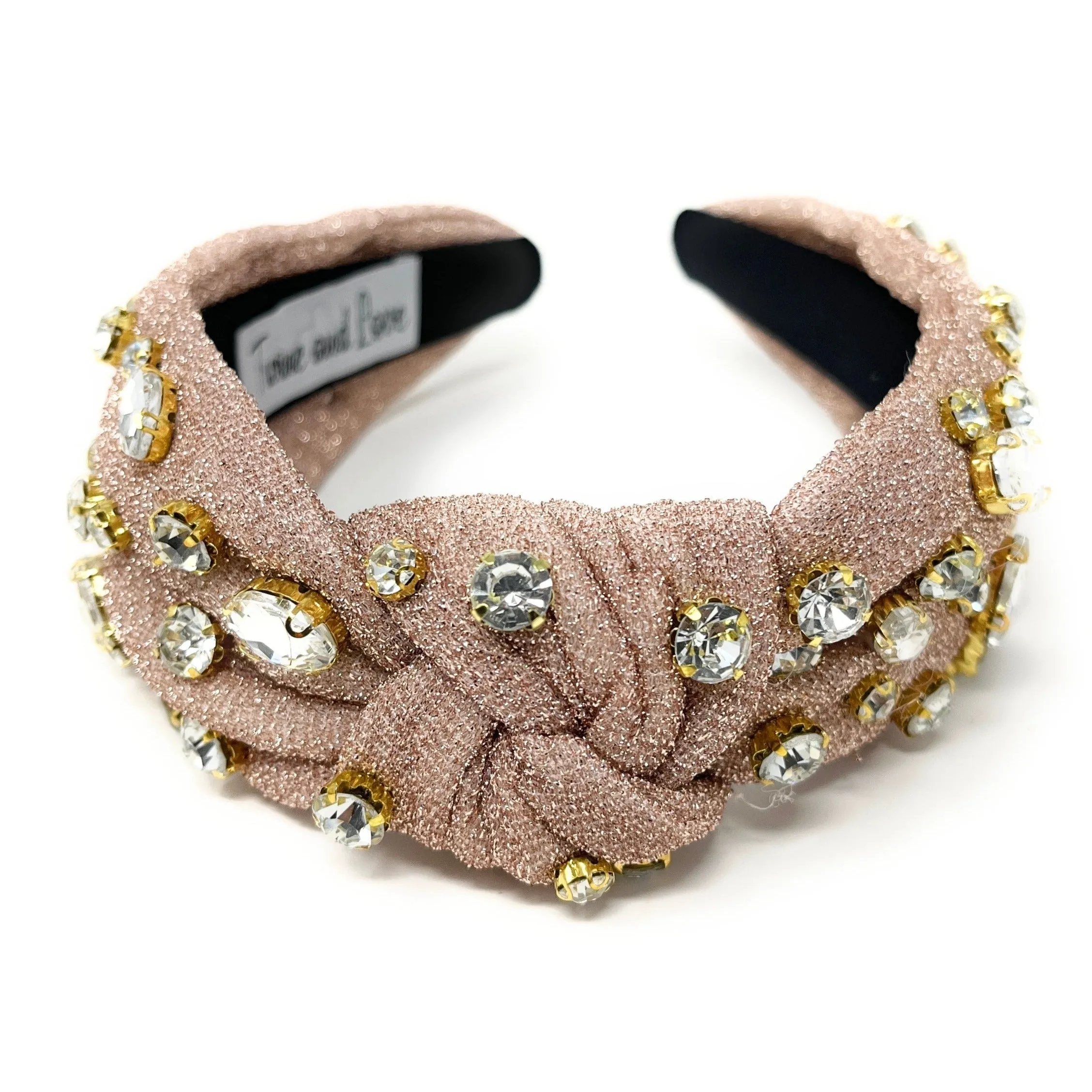 Mila Shimmer Jeweled Knot Headband