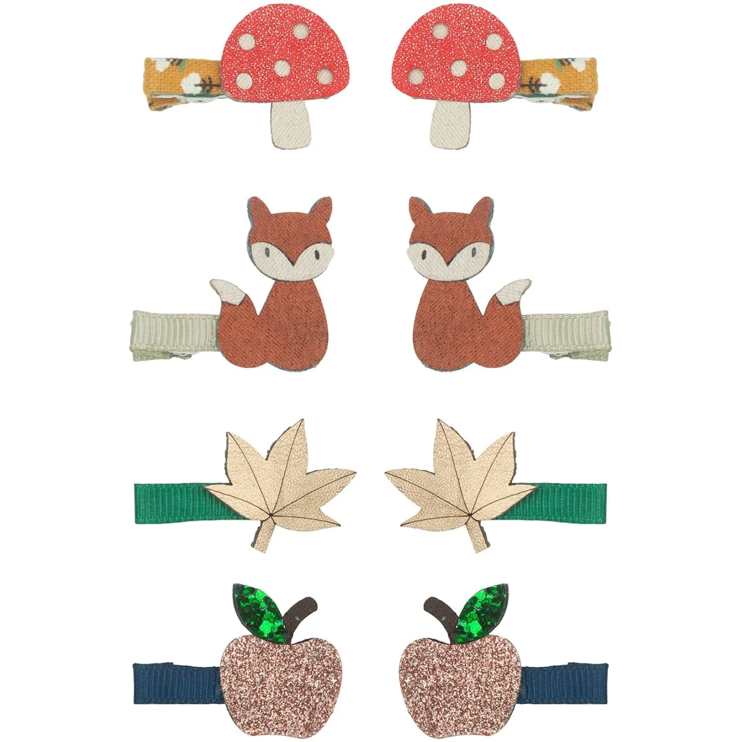 Mimi & Lula 8 Hairclips - Mini Autumn Forest