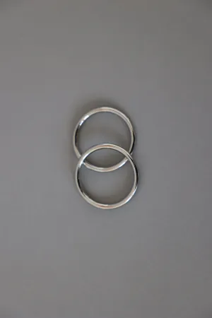 ooakshell tide headband rings • silver