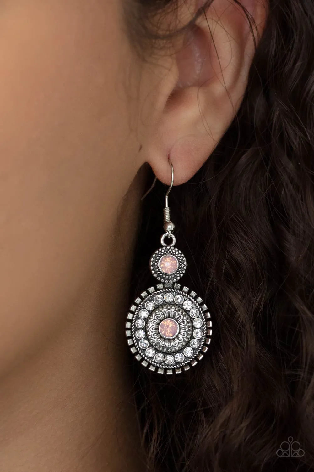 Opulent Outreach Pink-Earrings