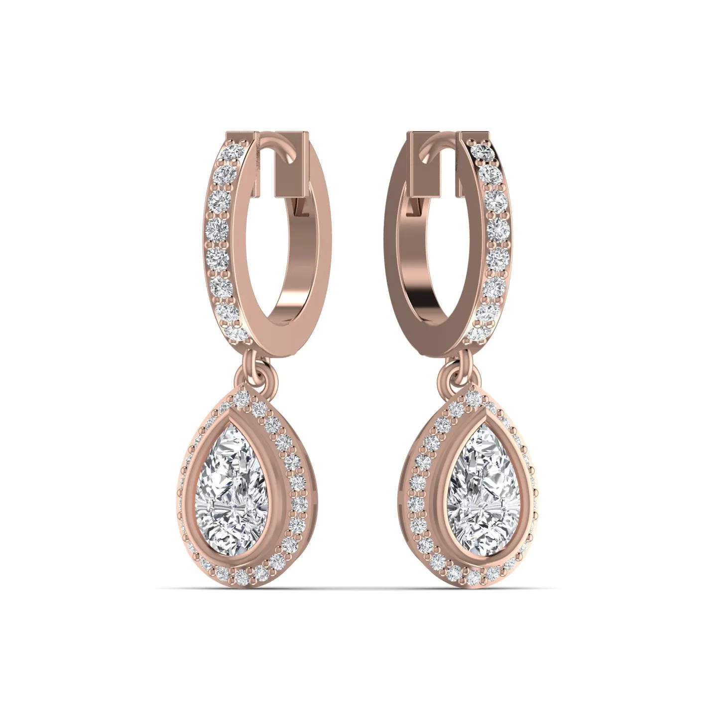 Opulent Silver Dangling Hoop Earrings