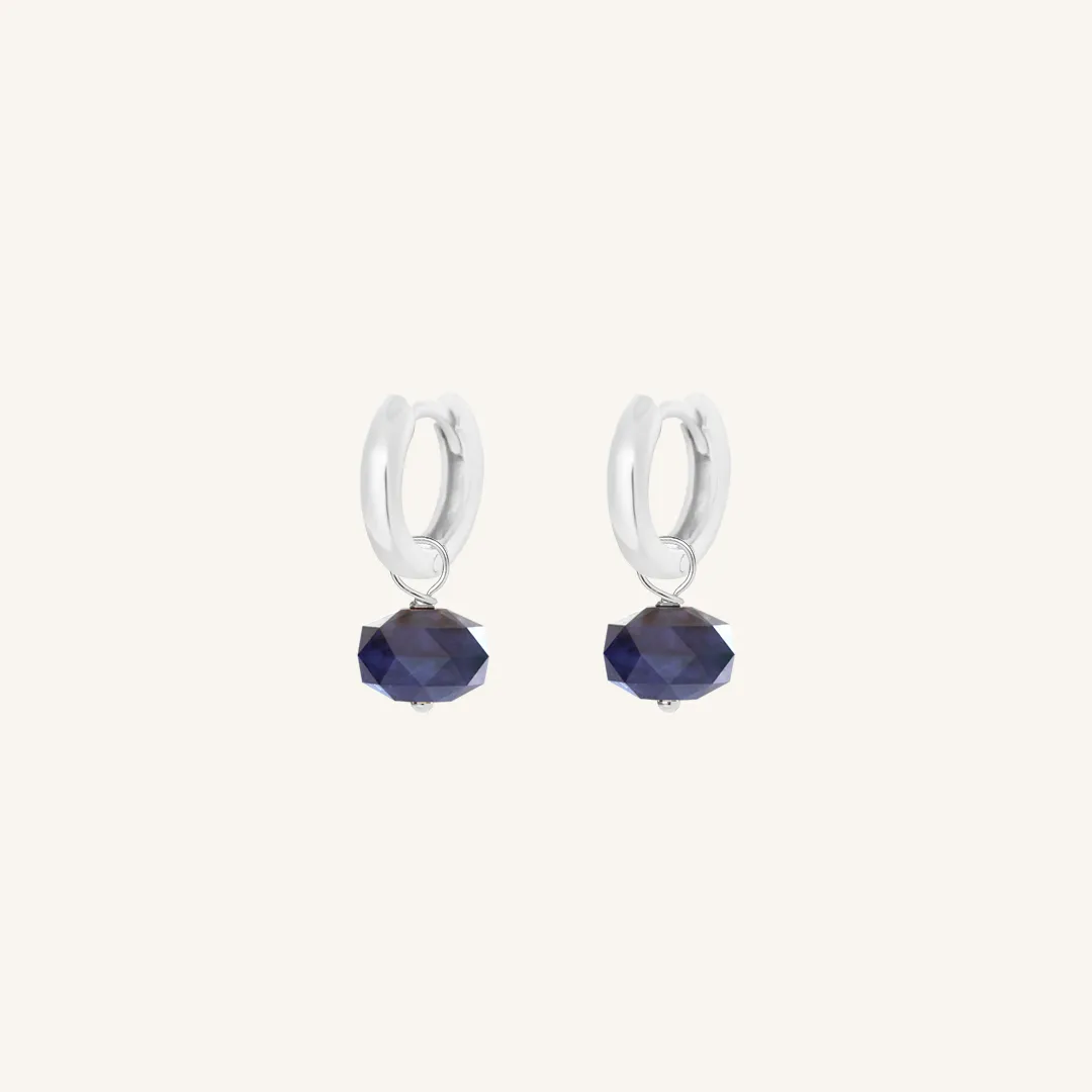 Opulent Sodalite Plain Hoops - Stone of Intuition