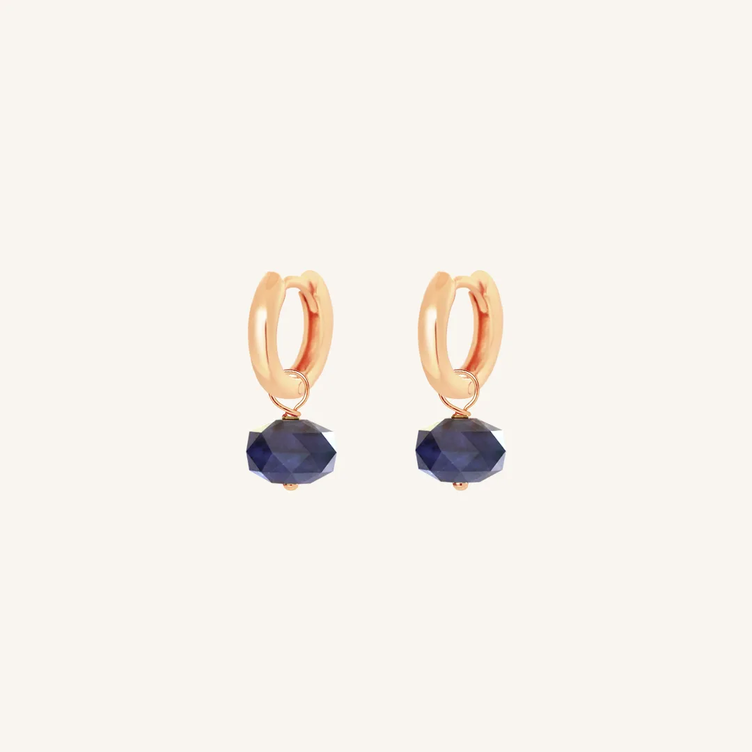 Opulent Sodalite Plain Hoops - Stone of Intuition