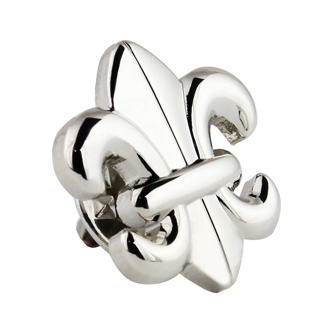 Peluche Beautifully Crafted Orchid Silver Lapel Pin