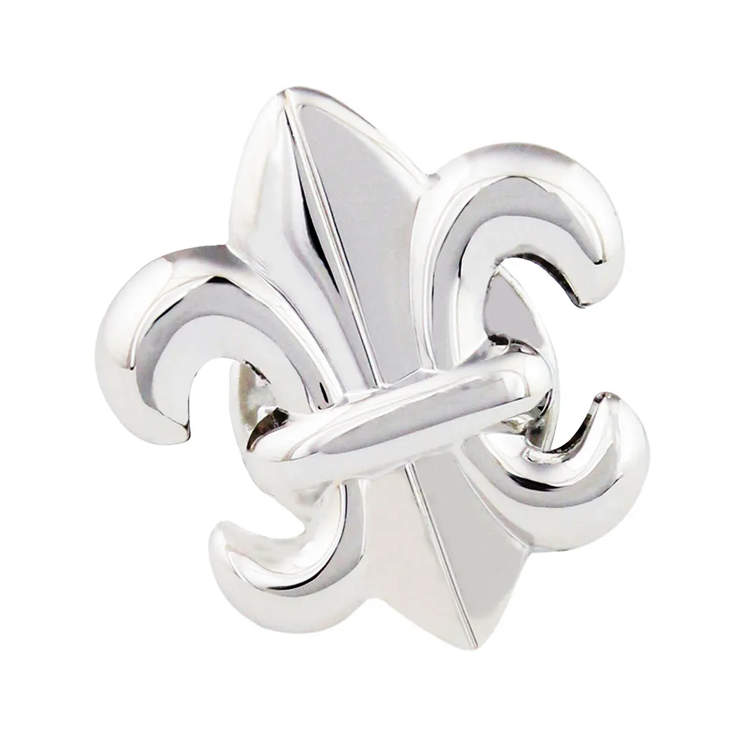 Peluche Beautifully Crafted Orchid Silver Lapel Pin