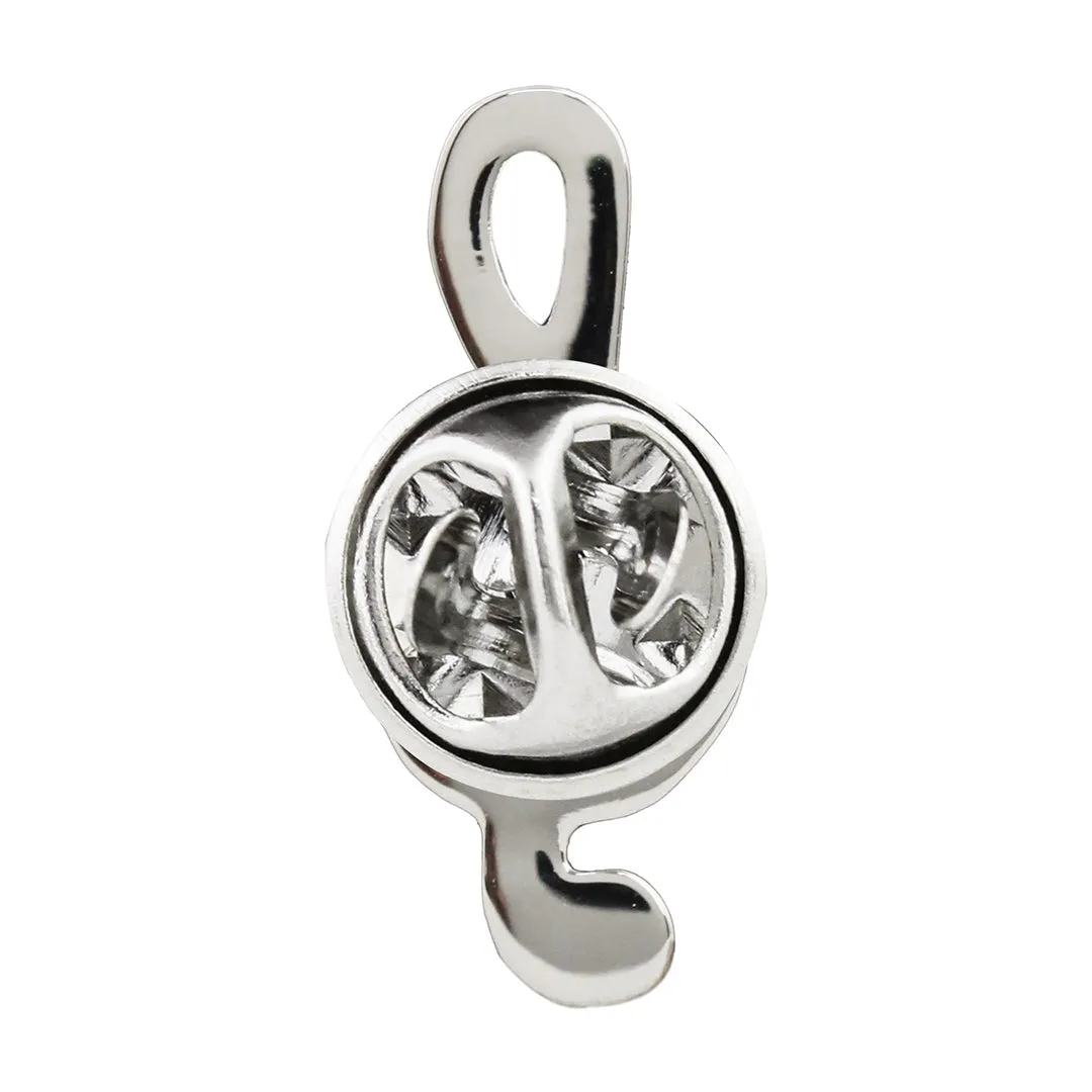 Peluche Symbol of Musi Silver Lapel Pin