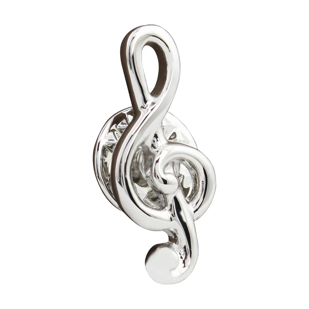 Peluche Symbol of Musi Silver Lapel Pin