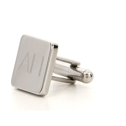 Personalised Engraved Square Silver Cufflinks