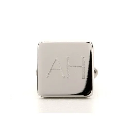 Personalised Engraved Square Silver Cufflinks