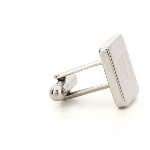 Personalised Engraved Square Silver Cufflinks