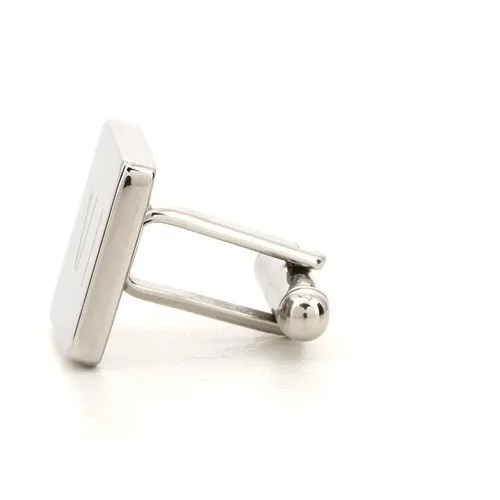 Personalised Engraved Square Silver Cufflinks