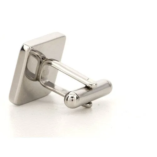 Personalised Engraved Square Silver Cufflinks