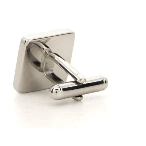 Personalised Engraved Square Silver Cufflinks