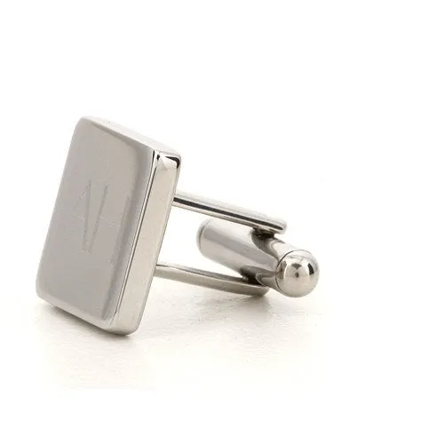 Personalised Engraved Square Silver Cufflinks