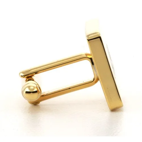 Personalised Gold Engraved Square Cufflinks