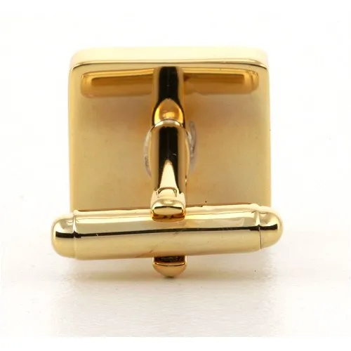 Personalised Gold Engraved Square Cufflinks