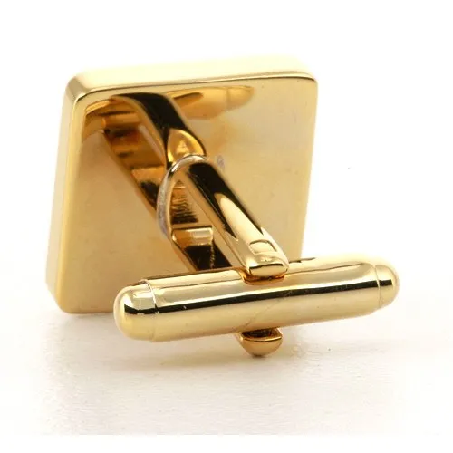 Personalised Gold Engraved Square Cufflinks