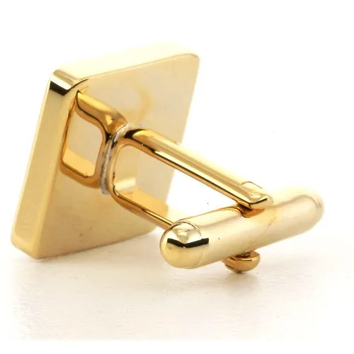 Personalised Gold Engraved Square Cufflinks