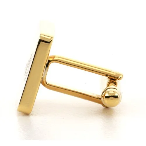 Personalised Gold Engraved Square Cufflinks