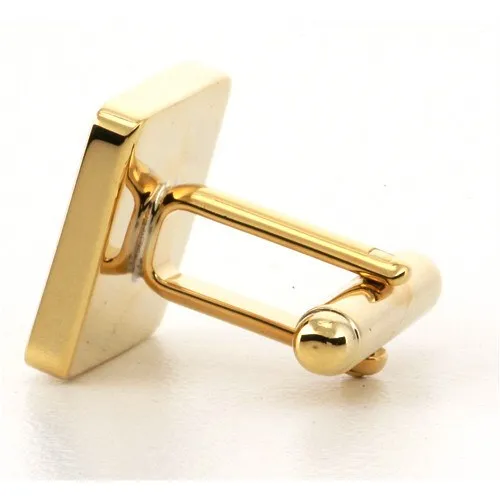 Personalised Gold Engraved Square Cufflinks