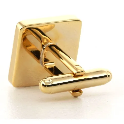 Personalised Gold Engraved Square Cufflinks