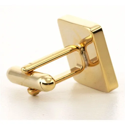 Personalised Gold Engraved Square Cufflinks