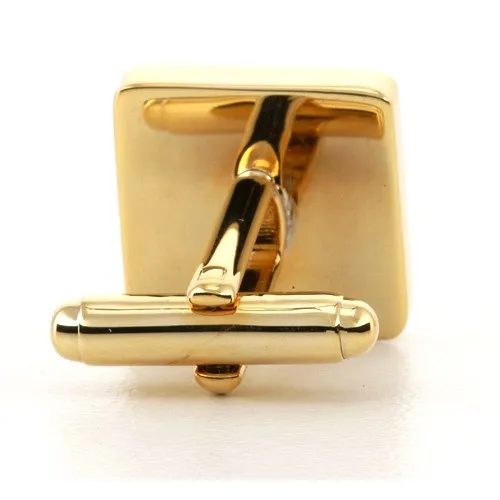 Personalised Gold Engraved Square Cufflinks