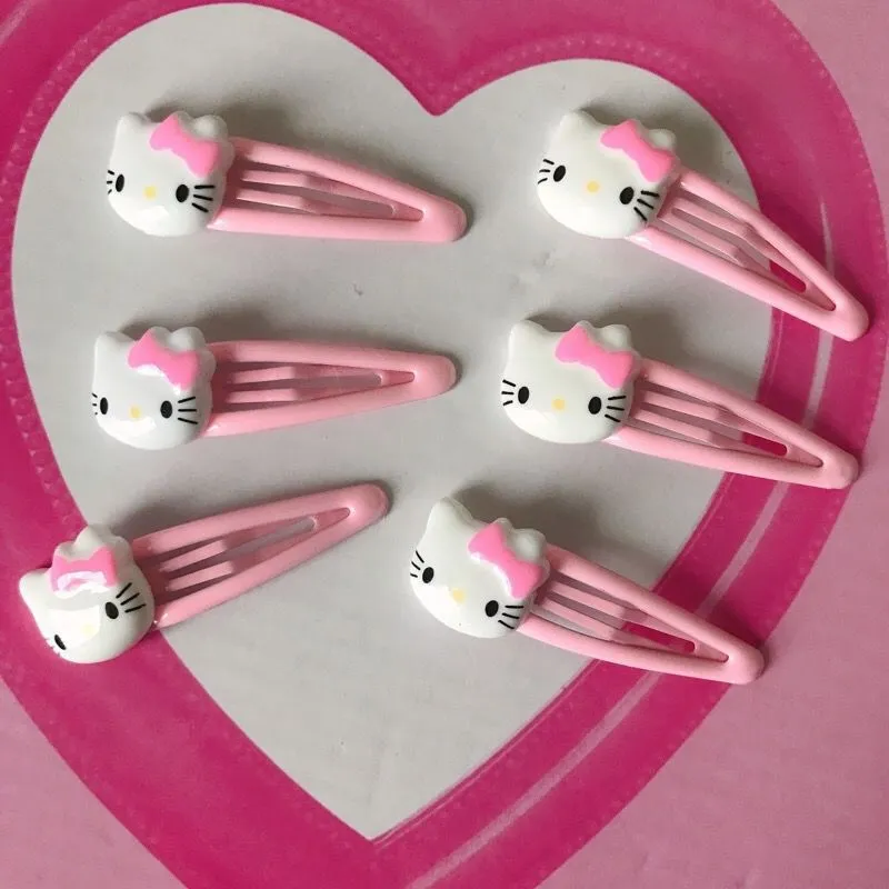 Pink Kitty Hair Clips