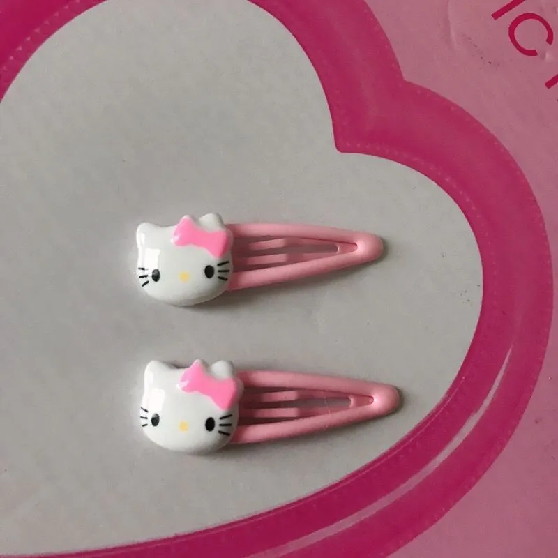 Pink Kitty Hair Clips