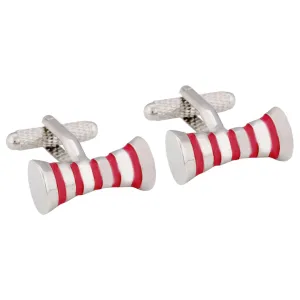 Red Cylinder Cufflinks