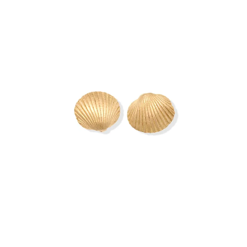 Santiago de Compostela Stud Earrings Yellow Gold