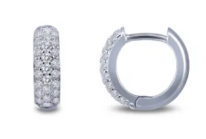 Simulated Diamond Huggie Hoop Earrings E0199CLP