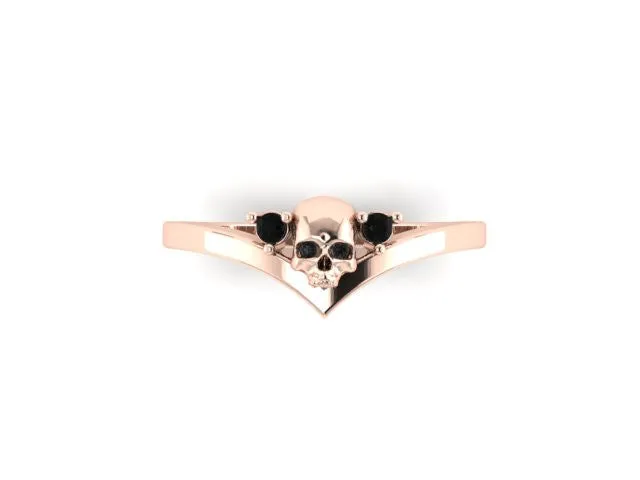 Skull "V" Shape Ring-UDINC0436