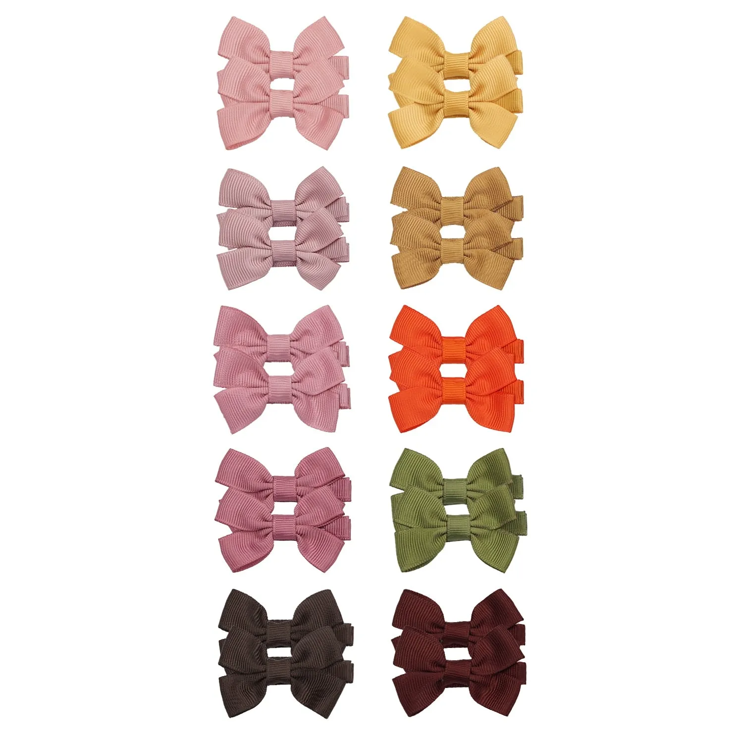 Soft Backed Beautiful Baby Hair Bows (25 pairs / 50 pcs)