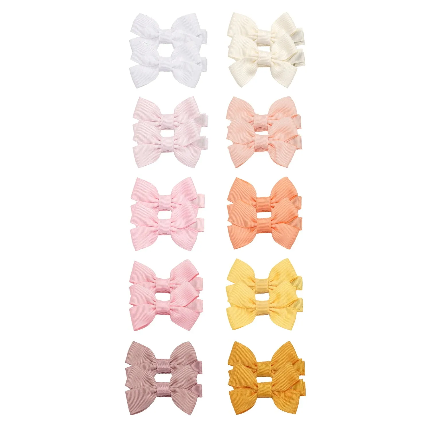 Soft Backed Beautiful Baby Hair Bows (25 pairs / 50 pcs)