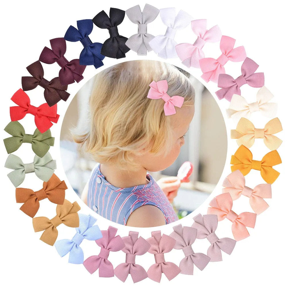 Soft Backed Beautiful Baby Hair Bows (25 pairs / 50 pcs)