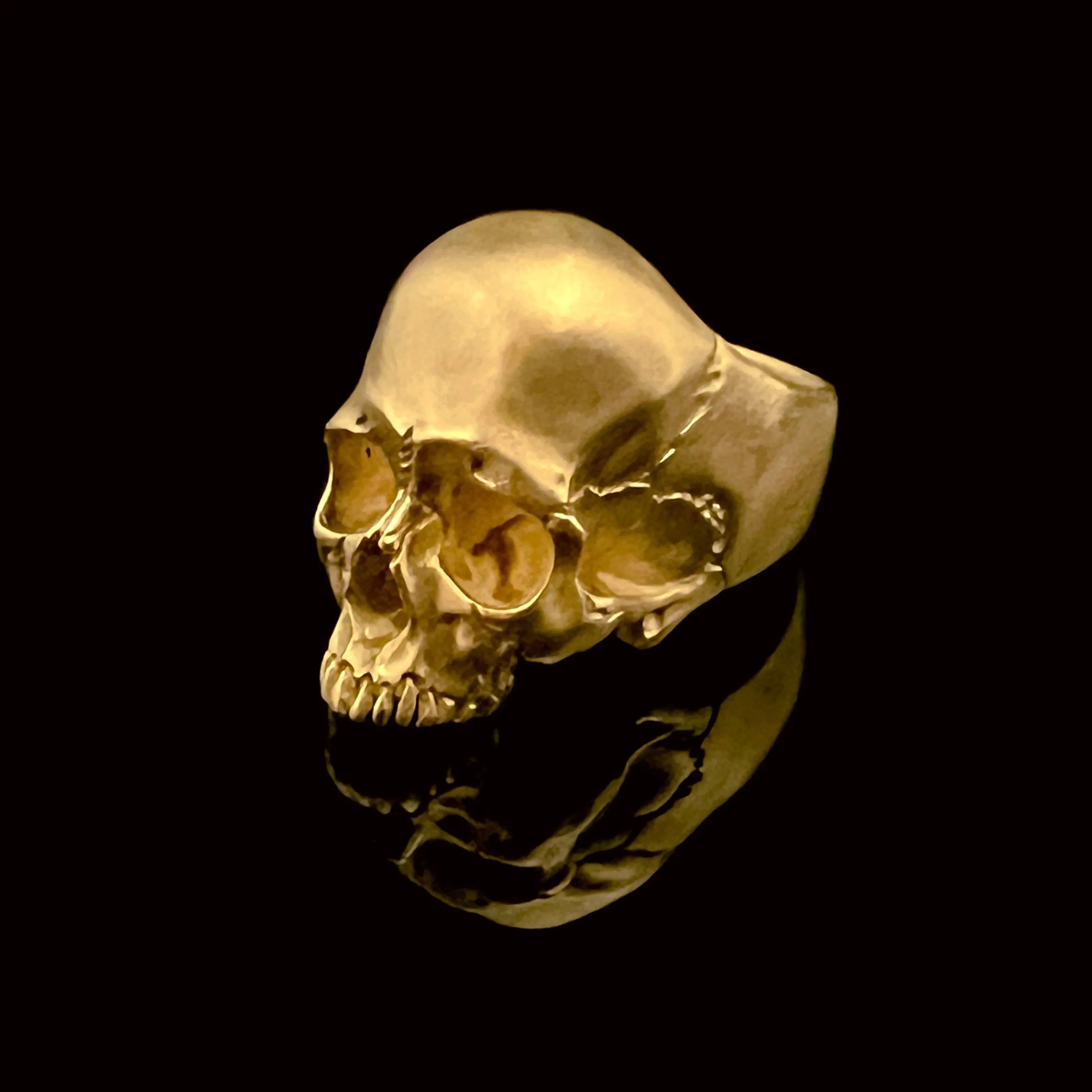 Solid Gold Skull Ring