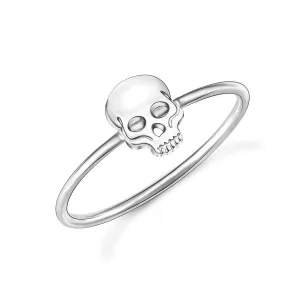 Spooky Skull Ring Sterling Silver