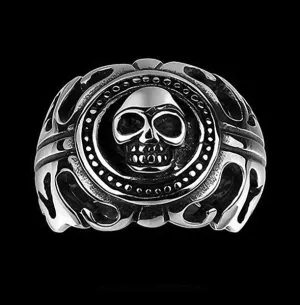 Stainless Steel Skull Cast Ring