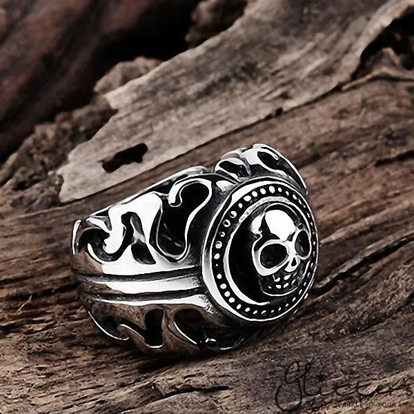 Stainless Steel Skull Cast Ring