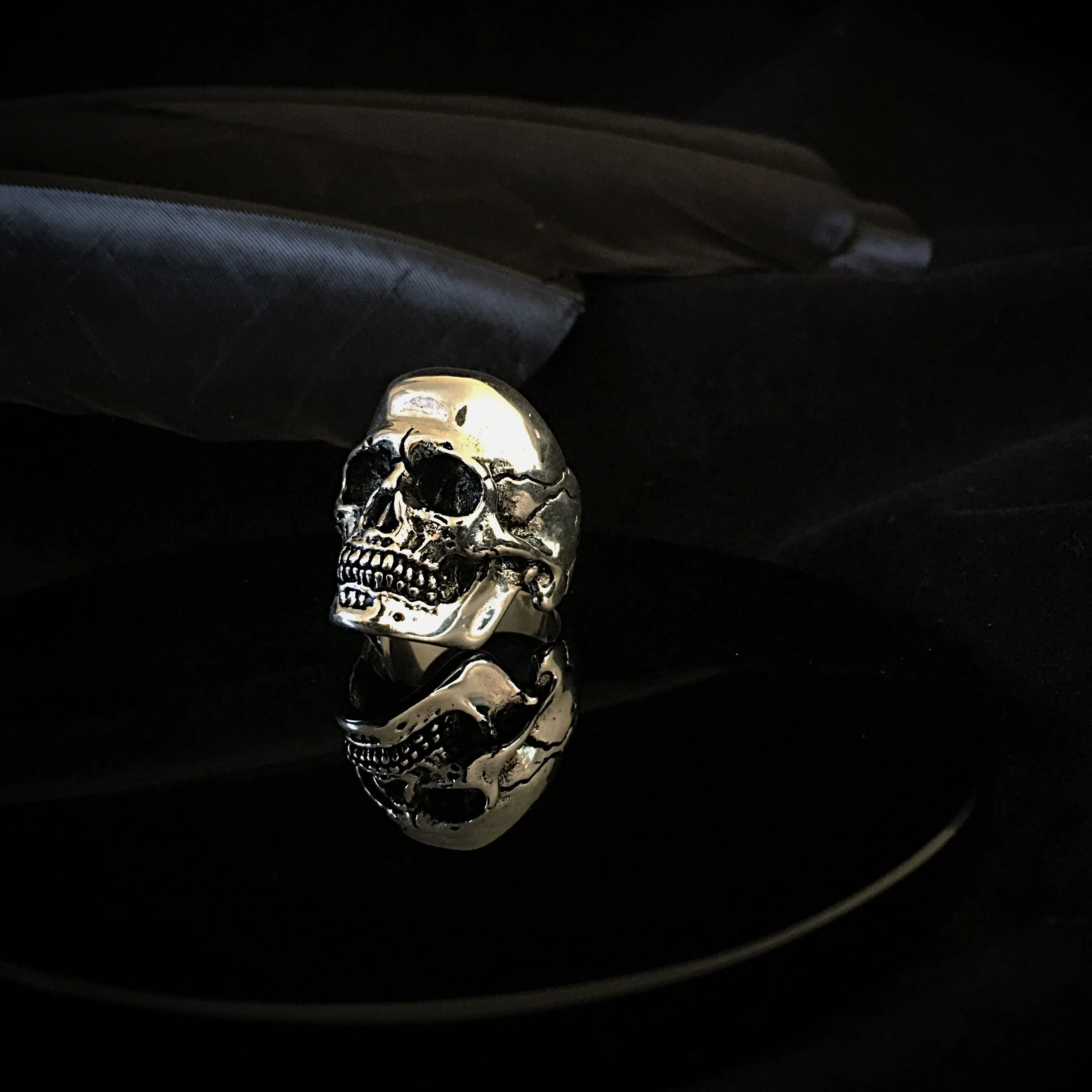 Steel Full Skull Ring