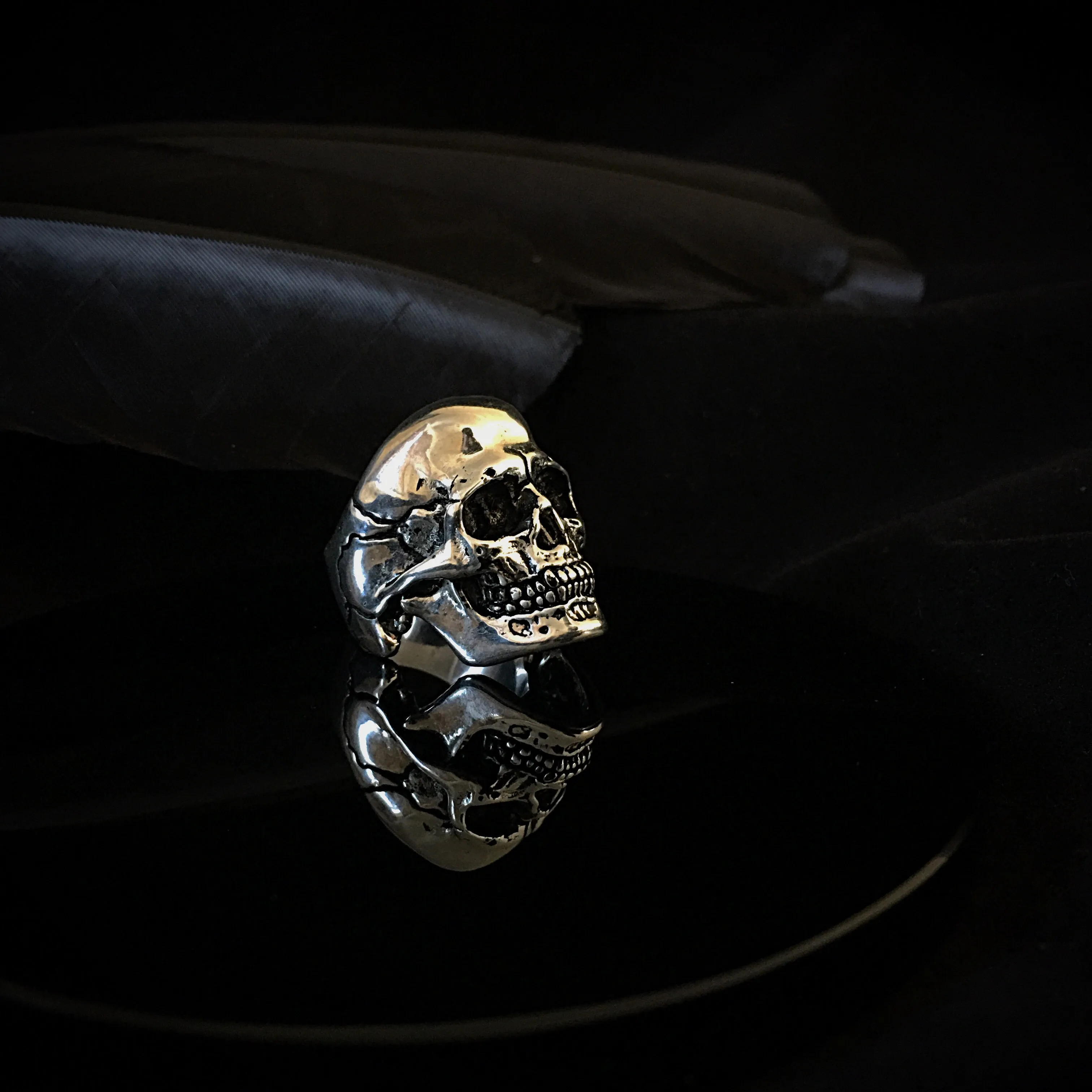 Steel Full Skull Ring