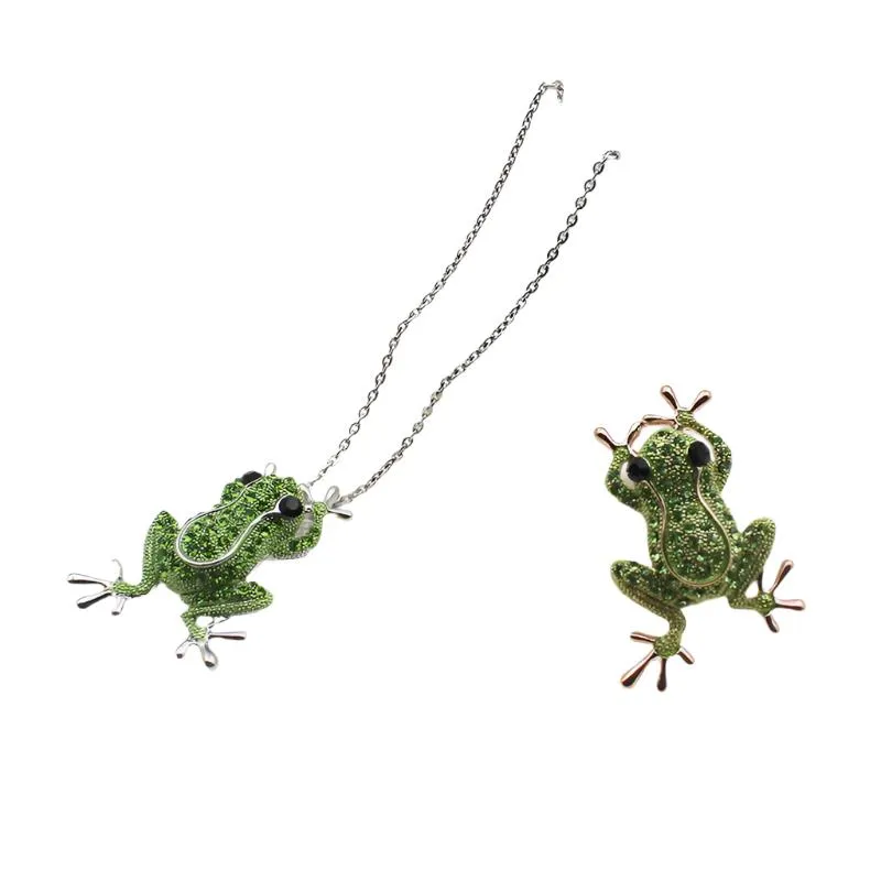 TEEK - Frog Stone Charm Statement Necklaces & Brooches