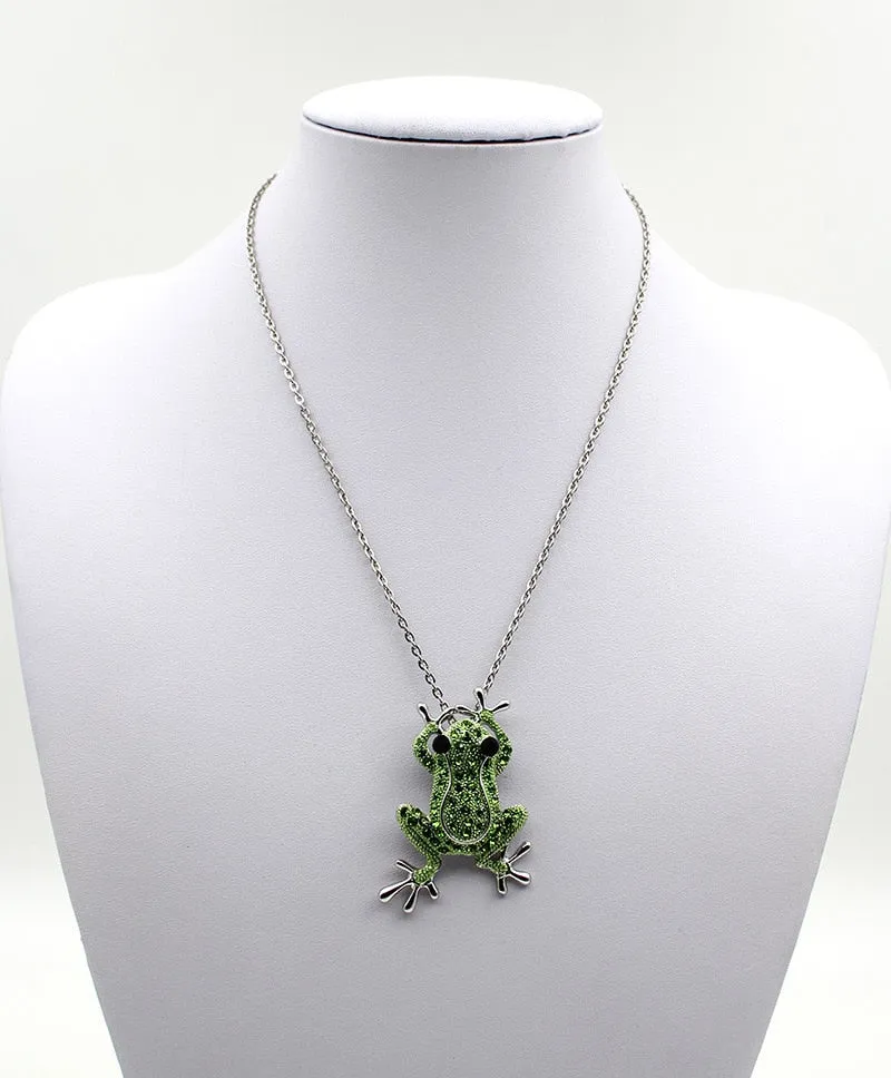 TEEK - Frog Stone Charm Statement Necklaces & Brooches