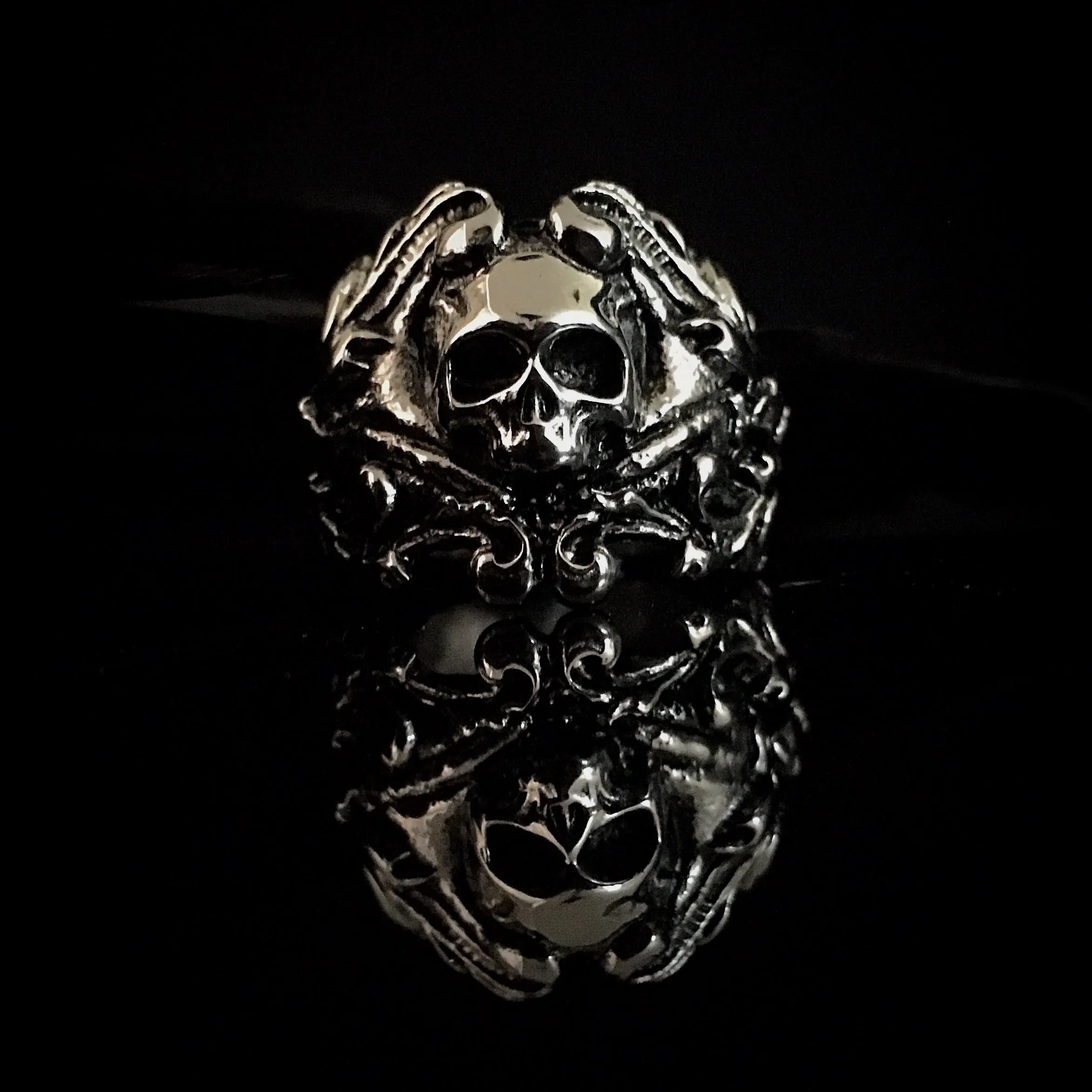 Victorian Skull Steel Ring