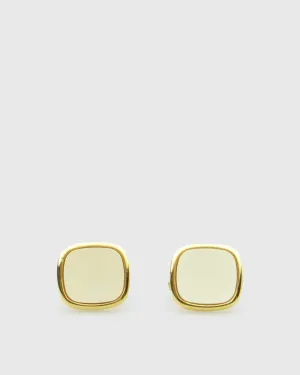 VINCENT & FRANKS VF20025 WHT-GLD CUFFLINKS